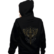 Load image into Gallery viewer, Secret_Shirts Zippered Hoodies, Unisex / Small / Black The Hero Sword
