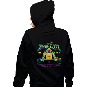 Daily_Deal_Shirts Zippered Hoodies, Unisex / Small / Black Donnie's Turtle Gym