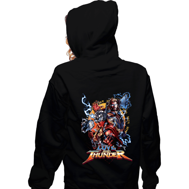 Secret_Shirts Zippered Hoodies, Unisex / Small / Black Thunder And Love