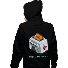 Load image into Gallery viewer, Daily_Deal_Shirts Zippered Hoodies, Unisex / Small / Black Frakking Toaster
