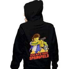 Load image into Gallery viewer, Daily_Deal_Shirts Zippered Hoodies, Unisex / Small / Black Escape From Springfield
