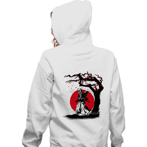 Shirts Zippered Hoodies, Unisex / Small / White Wandering Samurai