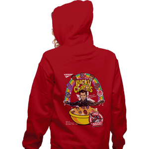 Shirts Zippered Hoodies, Unisex / Small / Red Bucky Charms