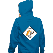 Load image into Gallery viewer, Secret_Shirts Zippered Hoodies, Unisex / Small / Royal Blue Horny Jail
