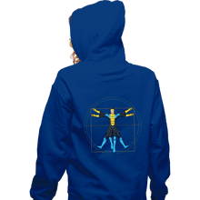 Load image into Gallery viewer, Daily_Deal_Shirts Zippered Hoodies, Unisex / Small / Royal Blue Vitruvian Invincible
