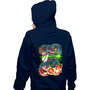 Shirts Zippered Hoodies, Unisex / Small / Navy Rockman EXE