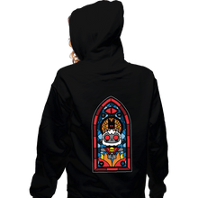 Load image into Gallery viewer, Daily_Deal_Shirts Zippered Hoodies, Unisex / Small / Black Lamb Stained Glass
