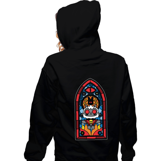Daily_Deal_Shirts Zippered Hoodies, Unisex / Small / Black Lamb Stained Glass