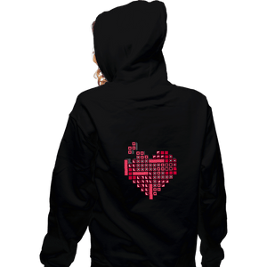 Daily_Deal_Shirts Zippered Hoodies, Unisex / Small / Black Retro Love