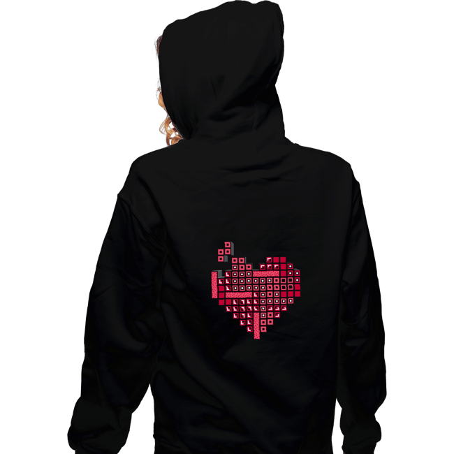 Daily_Deal_Shirts Zippered Hoodies, Unisex / Small / Black Retro Love