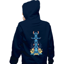 Load image into Gallery viewer, Shirts Pullover Hoodies, Unisex / Small / Navy Alien Mood Totem
