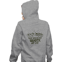 Load image into Gallery viewer, Secret_Shirts Zippered Hoodies, Unisex / Small / Sports Grey Those Who Do Not Wander
