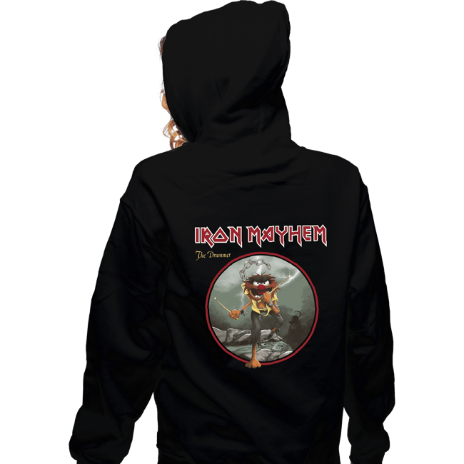Daily_Deal_Shirts Zippered Hoodies, Unisex / Small / Black Iron Mayhem