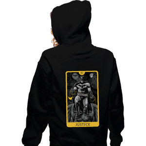 Daily_Deal_Shirts Zippered Hoodies, Unisex / Small / Black JL Tarot - Justice