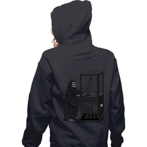 Shirts Zippered Hoodies, Unisex / Small / Dark Heather Death Is Random