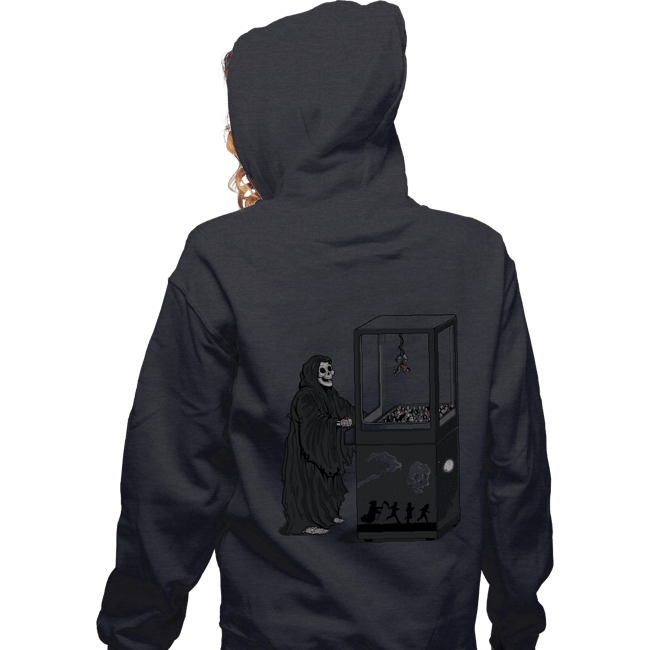 Shirts Zippered Hoodies, Unisex / Small / Dark Heather Death Is Random