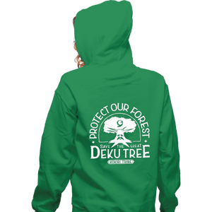 Daily_Deal_Shirts Zippered Hoodies, Unisex / Small / Irish Green Protect Our Forest