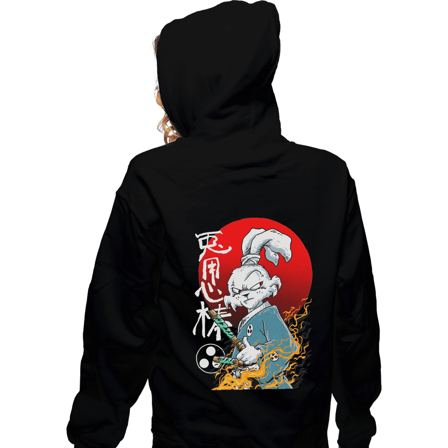 Shirts Zippered Hoodies, Unisex / Small / Black Fighter Rabbit
