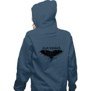 Shirts Zippered Hoodies, Unisex / Small / Indigo Blue Valar Morghulis