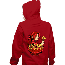 Load image into Gallery viewer, Shirts Zippered Hoodies, Unisex / Small / Red Flower Girl
