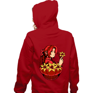 Shirts Zippered Hoodies, Unisex / Small / Red Flower Girl