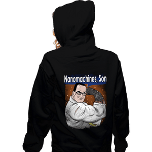 Daily_Deal_Shirts Zippered Hoodies, Unisex / Small / Black Nanomachines, Son