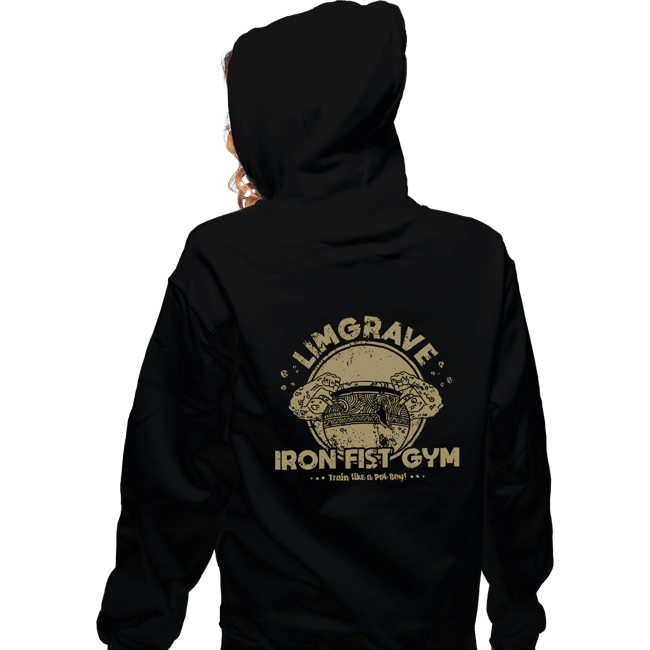 Daily_Deal_Shirts Zippered Hoodies, Unisex / Small / Black Limgrave Iron Fist Gym