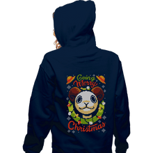 Load image into Gallery viewer, Daily_Deal_Shirts Zippered Hoodies, Unisex / Small / Navy Going Merry Christmas
