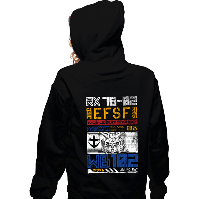 Daily_Deal_Shirts Zippered Hoodies, Unisex / Small / Black RX-78-02 DATA