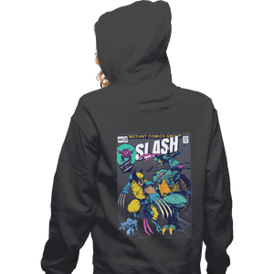 Shirts Zippered Hoodies, Unisex / Small / Dark Heather Wolverine VS Slash
