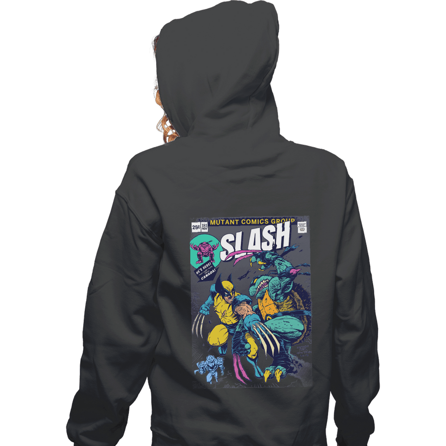 Shirts Zippered Hoodies, Unisex / Small / Dark Heather Wolverine VS Slash