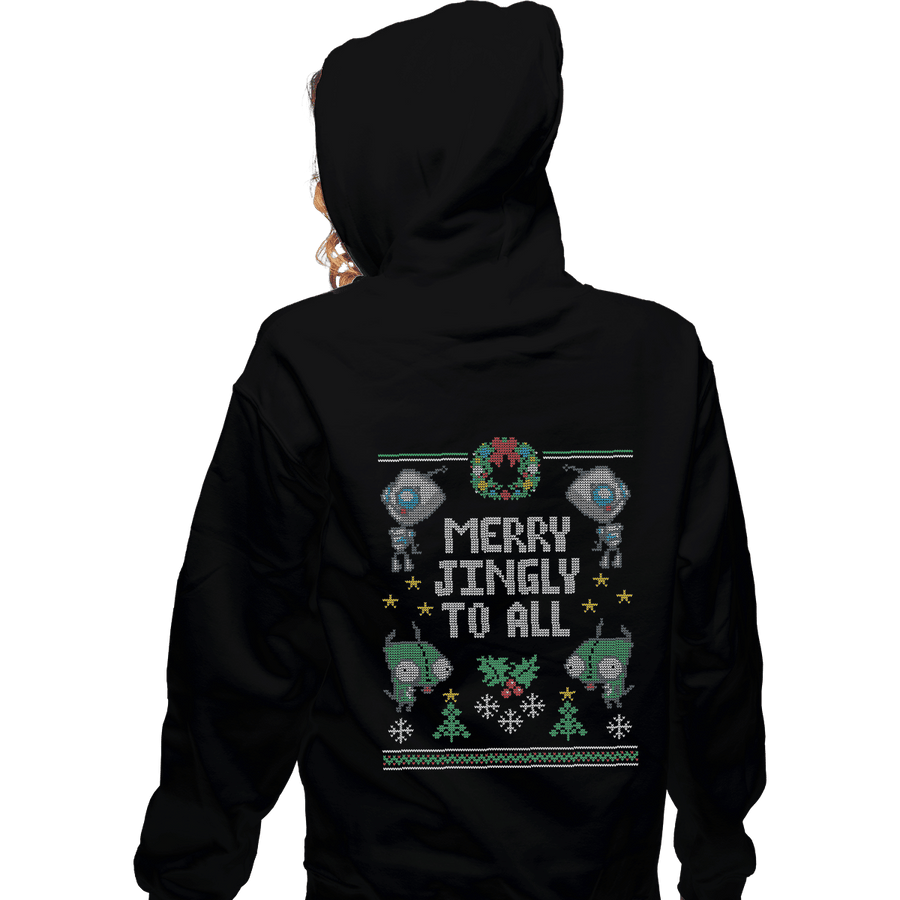 Shirts Pullover Hoodies, Unisex / Small / Black Merry Jingly