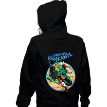 Load image into Gallery viewer, Daily_Deal_Shirts Zippered Hoodies, Unisex / Small / Black The Amazing Vigilante
