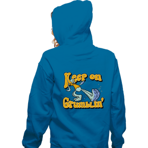 Daily_Deal_Shirts Zippered Hoodies, Unisex / Small / Royal Blue Keep On Grumblin'