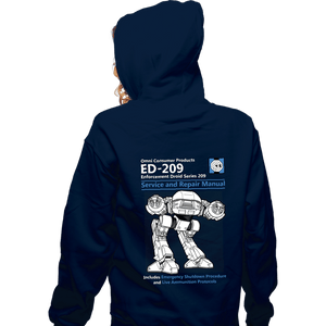 Secret_Shirts Zippered Hoodies, Unisex / Small / Navy ED209 Service And Repair Manual