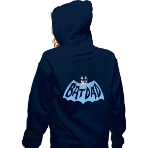 Daily_Deal_Shirts Zippered Hoodies, Unisex / Small / Navy Batdad