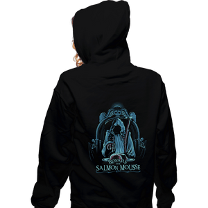 Daily_Deal_Shirts Zippered Hoodies, Unisex / Small / Black Salmon Mousse