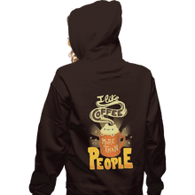 Load image into Gallery viewer, Shirts Pullover Hoodies, Unisex / Small / Dark Chocolate I Like Coffee
