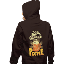 Load image into Gallery viewer, Shirts Pullover Hoodies, Unisex / Small / Dark Chocolate I Like Coffee
