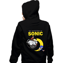 Load image into Gallery viewer, Secret_Shirts Zippered Hoodies, Unisex / Small / Black Adventures Of Sonic
