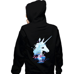 Secret_Shirts Zippered Hoodies, Unisex / Small / Black Last Unicorn.