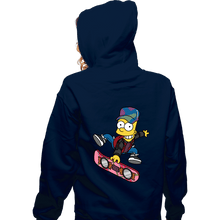 Load image into Gallery viewer, Daily_Deal_Shirts Zippered Hoodies, Unisex / Small / Navy Bart To The Future
