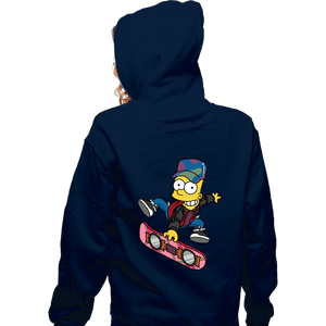 Daily_Deal_Shirts Zippered Hoodies, Unisex / Small / Navy Bart To The Future