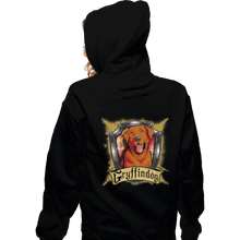 Load image into Gallery viewer, Shirts Zippered Hoodies, Unisex / Small / Black Hairy Pupper House Gryffindog
