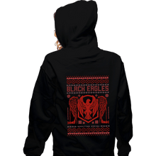 Load image into Gallery viewer, Shirts Zippered Hoodies, Unisex / Small / Black Black Eagles Sweater

