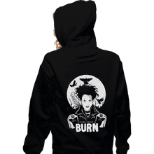 Load image into Gallery viewer, Shirts Zippered Hoodies, Unisex / Small / Black Burn
