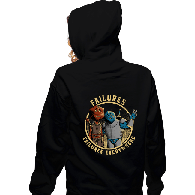 Secret_Shirts Zippered Hoodies, Unisex / Small / Black Failures, Failures Everywhere
