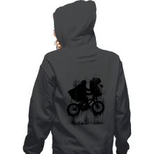 Load image into Gallery viewer, Secret_Shirts Zippered Hoodies, Unisex / Small / Dark Heather Boy And Bike
