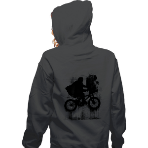 Secret_Shirts Zippered Hoodies, Unisex / Small / Dark Heather Boy And Bike