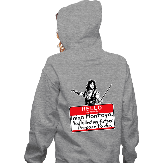 Daily_Deal_Shirts Zippered Hoodies, Unisex / Small / Sports Grey Inigo Hello